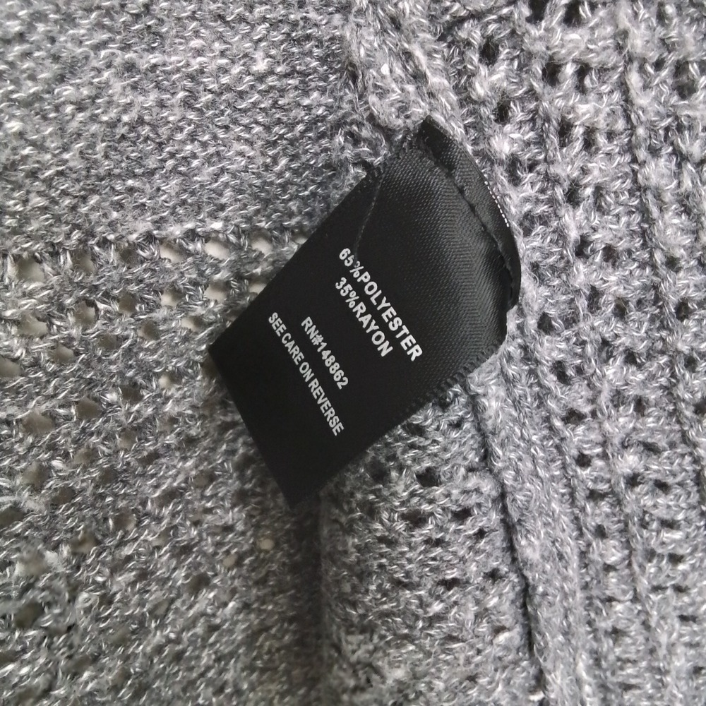 Torrid Cardigan Womens Size L Marble Gray White Open Front Longline Sweater - Picture 10 of 12